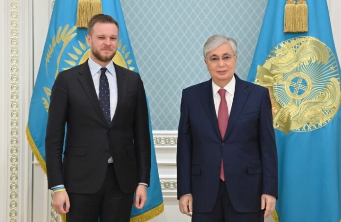 Kazakhstan President Kassym-Jomart Tokayev meets Lithuania Minister of Foreign Affairs Gabrielius Landsbergis