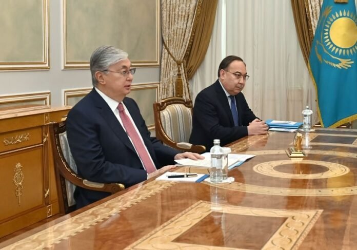 President Kassym-Jomart Tokayev with Special Envoy Erzhan Kazykhan